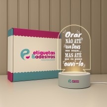 Luminária Orar Não Até Que Deus me Ouça