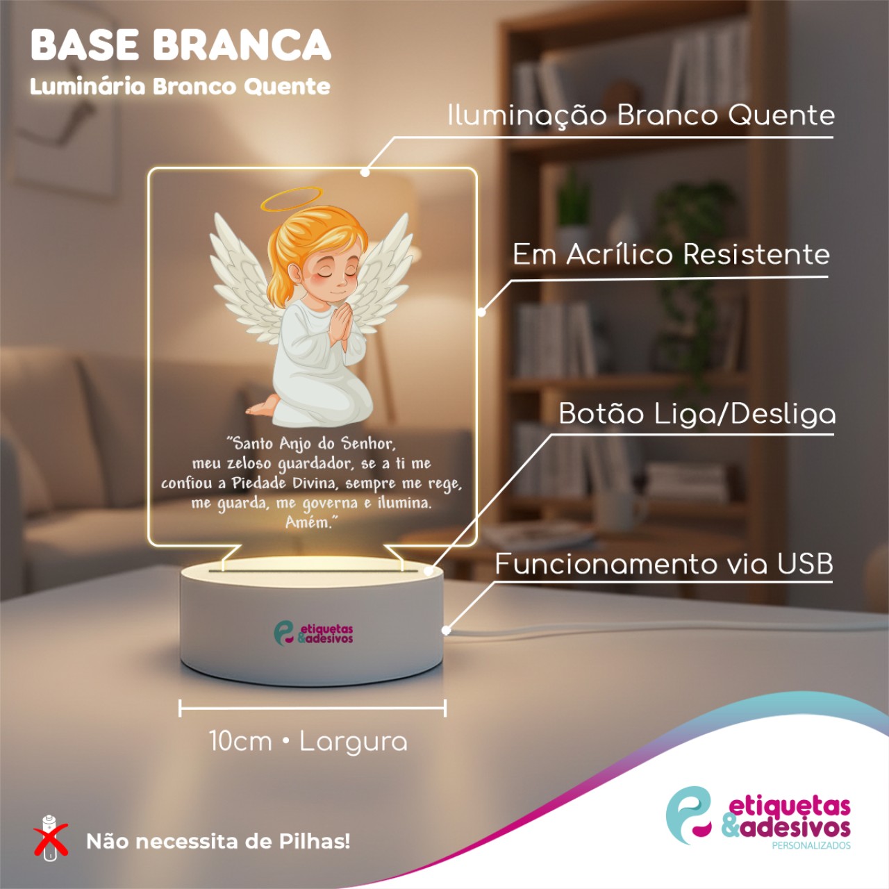 Luminária Anjinha da Guarda