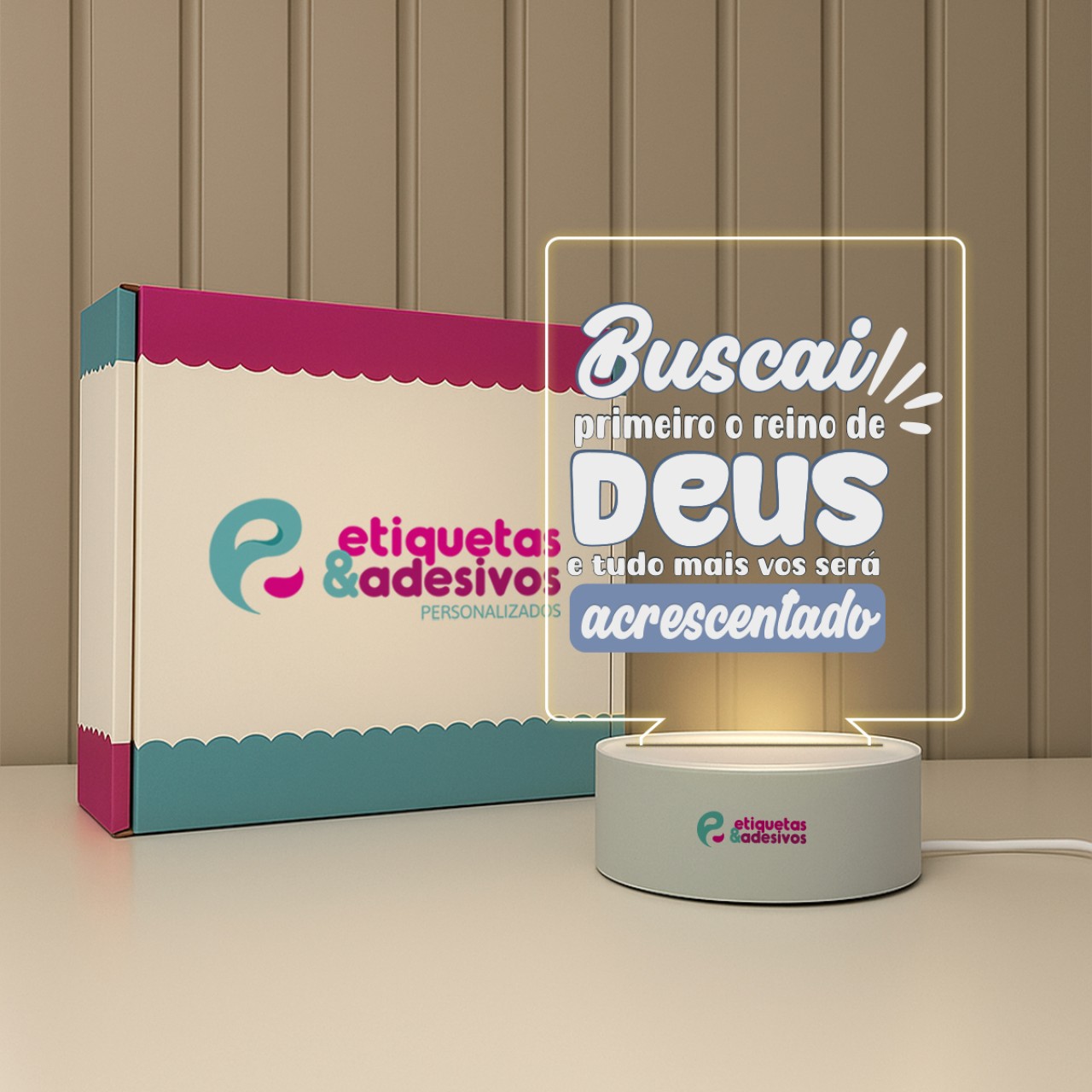 Luminária Buscai o Reino de Deus