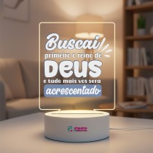Luminária Buscai o Reino de Deus