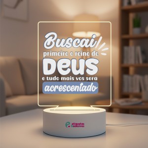 Luminária Buscai o Reino de Deus