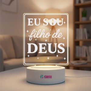 Luminária Eu Sou Filho de Deus