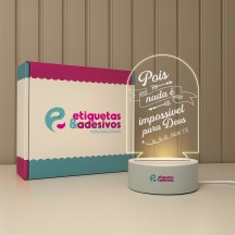 Luminária Nada é Impossível para Deus