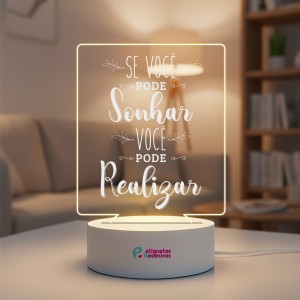 Luminária Se Você Pode Sonhar