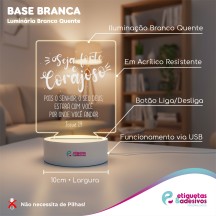 Luminária Seja Forte e Corajoso