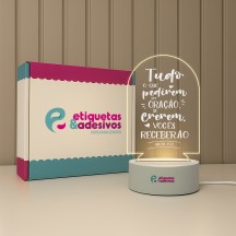 Luminária Tudo o que Pedirem em Oração