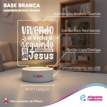 Luminária Vivendo a Vida