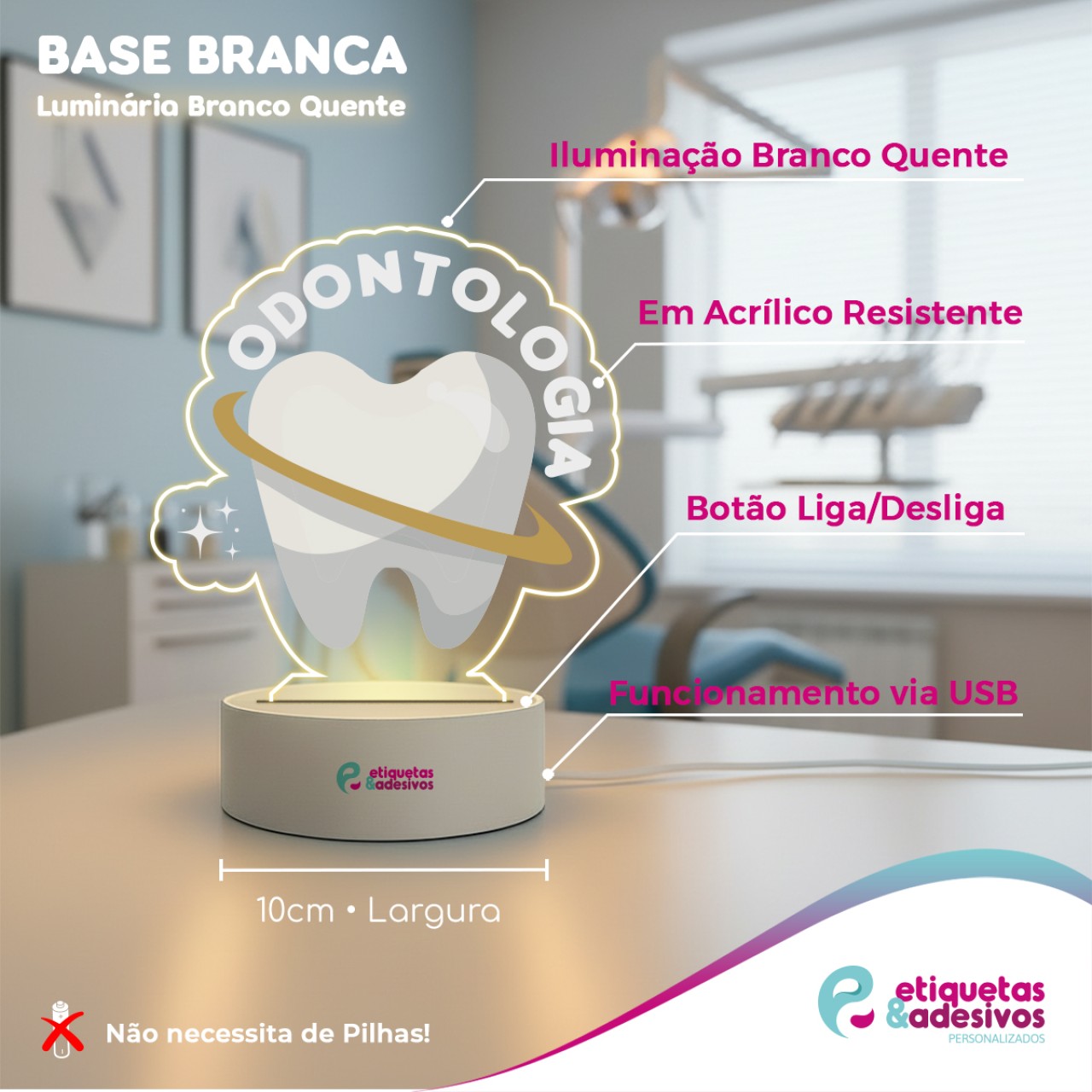 Luminária Odontologia Anel Dentinho