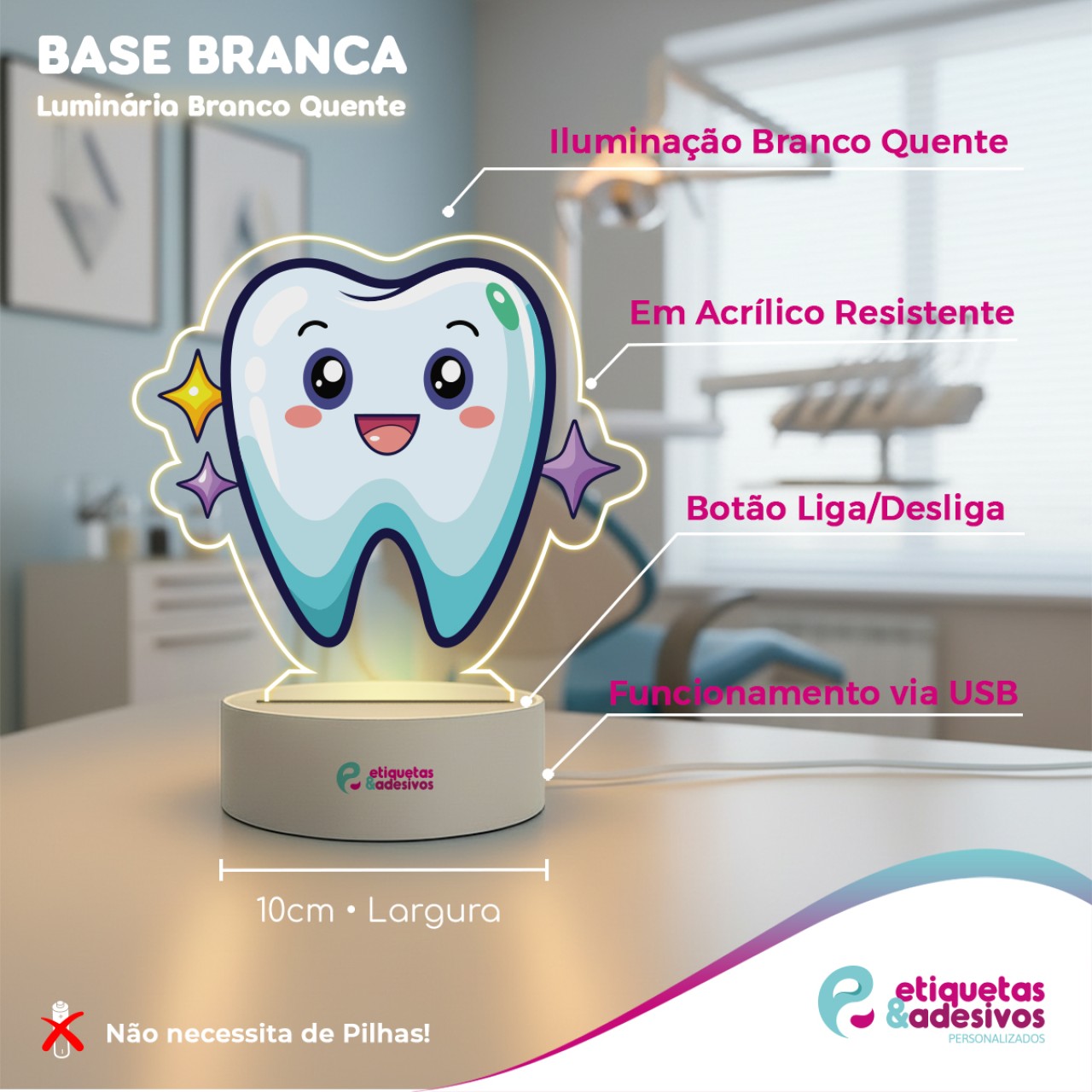 Luminária Odontologia Dentinho