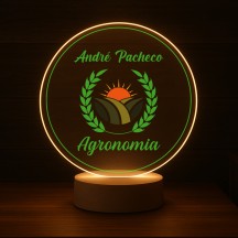 Luminária Profissões Agronomia Com Nome