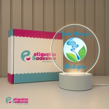 Luminária Profissões Biologia Com Nome