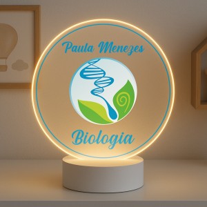 Luminária Profissões Biologia Com Nome