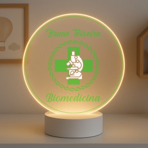 Luminária Profissões Biomedicina Com Nome