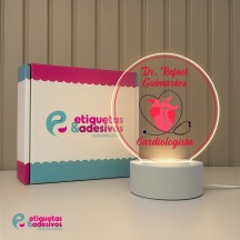 Luminária Profissões Cardiologista Com Nome