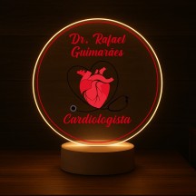 Luminária Profissões Cardiologista Com Nome