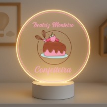Luminária Profissões Confeiteira Com Nome