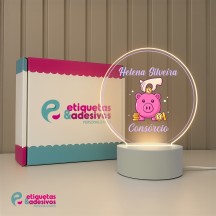 Luminária Profissões Consórcio Com Nome