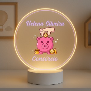 Luminária Profissões Consórcio Com Nome