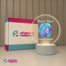 Luminária Profissões Contabilidade Com Nome
