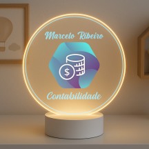 Luminária Profissões Contabilidade Com Nome