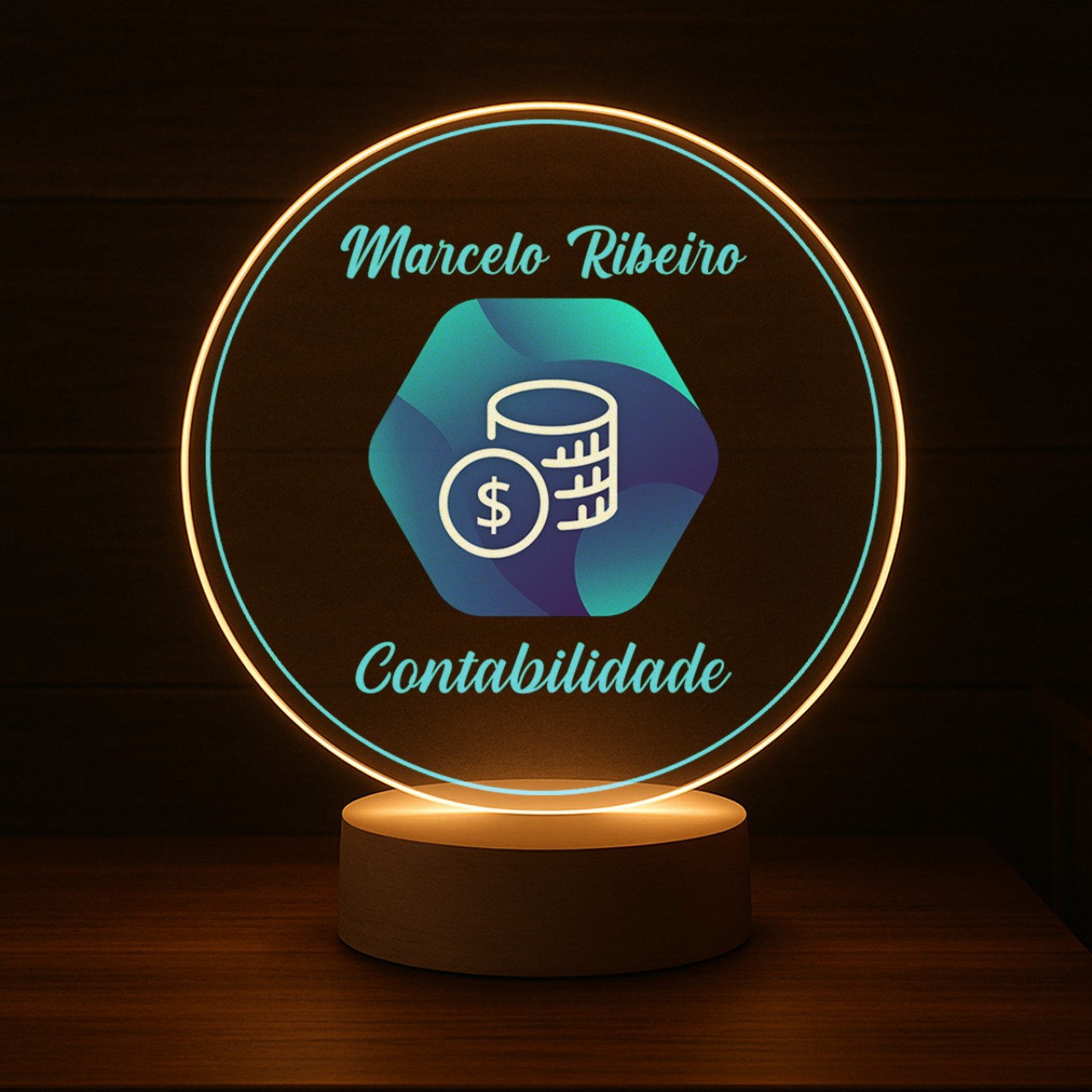 Luminária Profissões Contabilidade Com Nome