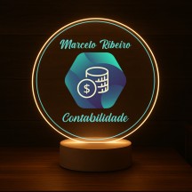 Luminária Profissões Contabilidade Com Nome