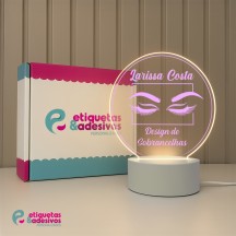 Luminária Profissões Design de Sobrancelhas Com Nome