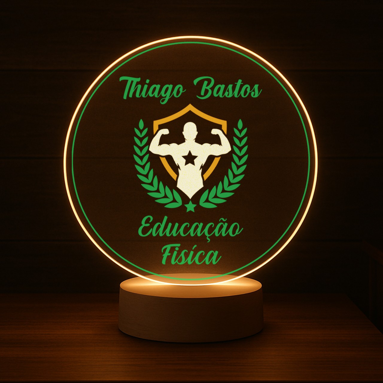 Luminária Profissões Educação Física Com Nome