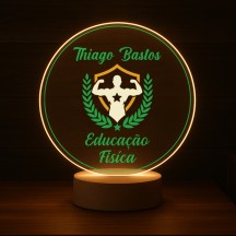 Luminária Profissões Educação Física Com Nome