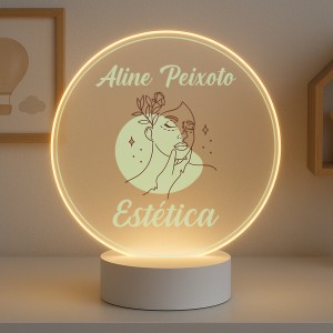 Luminária Profissões Estética Com Nome