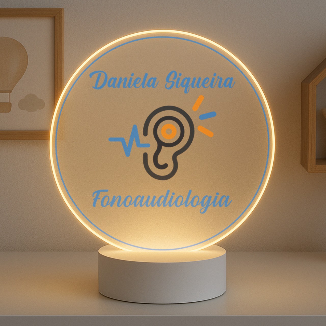 Luminária Profissões Fonoaudiologia Com Nome