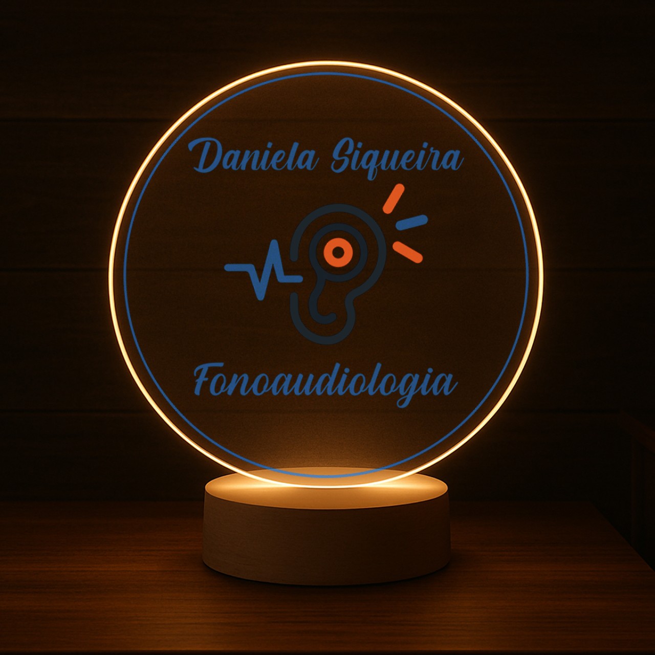 Luminária Profissões Fonoaudiologia Com Nome
