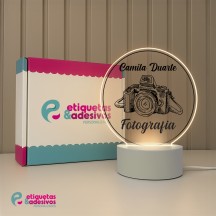 Luminária Profissões Fotografia Com Nome