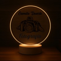 Luminária Profissões Fotografia Com Nome