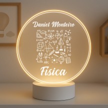 Luminária Profissões Física Com Nome
