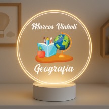 Luminária Profissões Geografia Com Nome