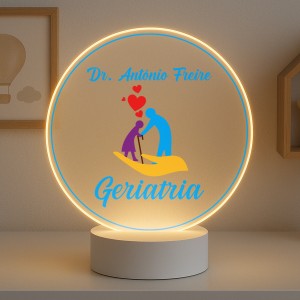 Luminária Profissões Geriatria Com Nome