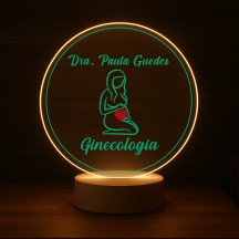 Luminária Profissões Ginecologia Com Nome