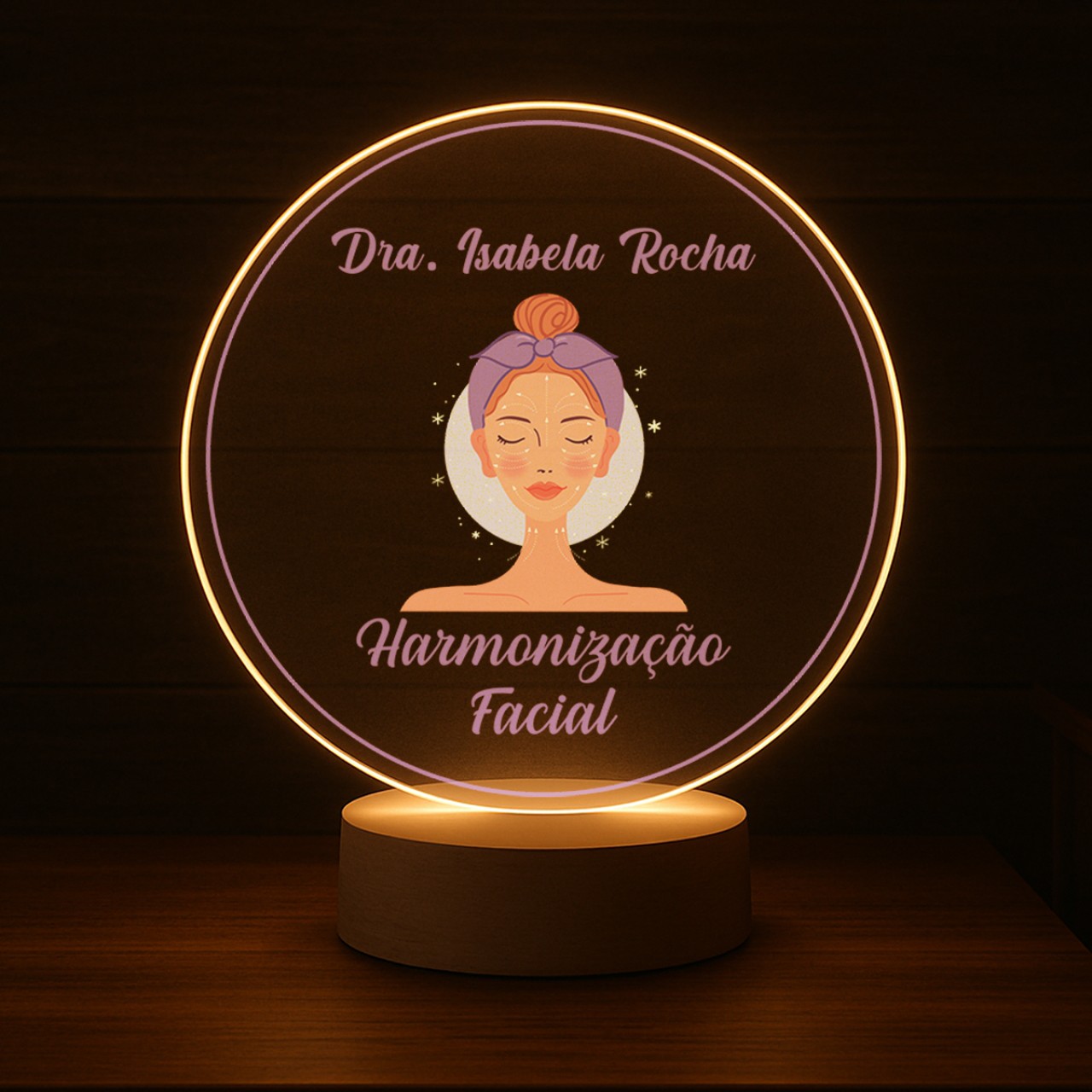 Luminária Profissões Harmonização Facial Com Nome