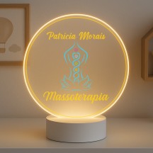 Luminária Profissões Massoterapeuta Com Nome