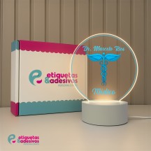 Luminária Profissões Médico Com Nome