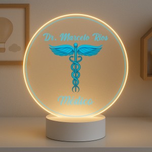 Luminária Profissões Médico Com Nome