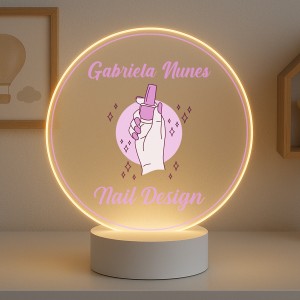 Luminária Profissões Nail Design Com Nome