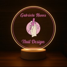 Luminária Profissões Nail Design Com Nome