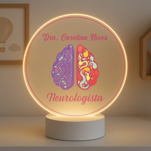 Luminária Profissões Neurologista Com Nome