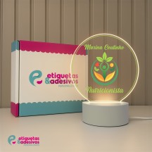 Luminária Profissões Nutricionista Com Nome