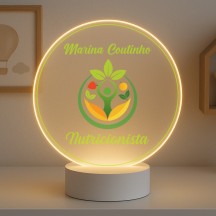 Luminária Profissões Nutricionista Com Nome