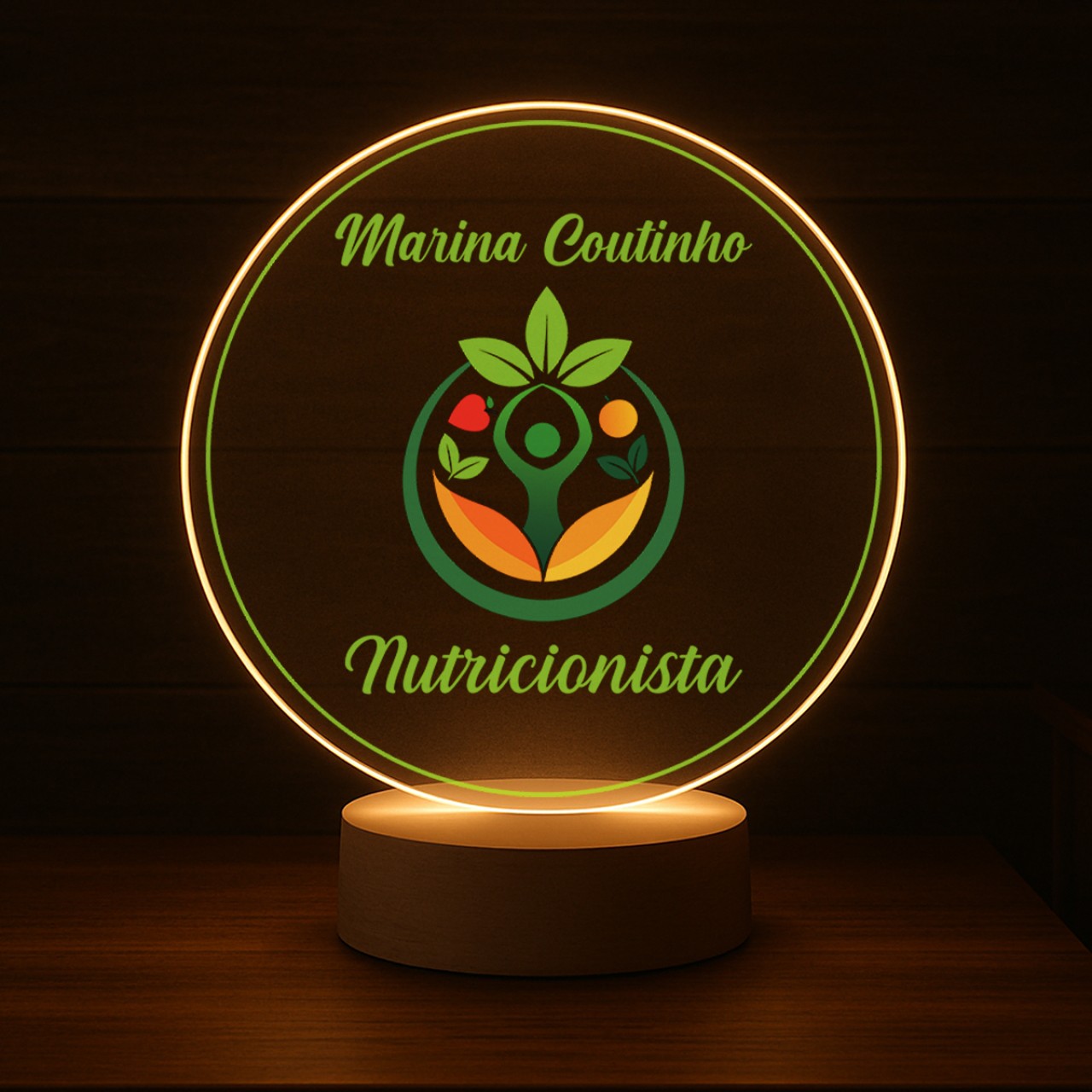 Luminária Profissões Nutricionista Com Nome