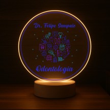 Luminária Profissões Odontologia Com Nome
