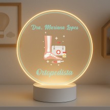 Luminária Profissões Ortopedista Com Nome